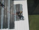 spray painting metal roof