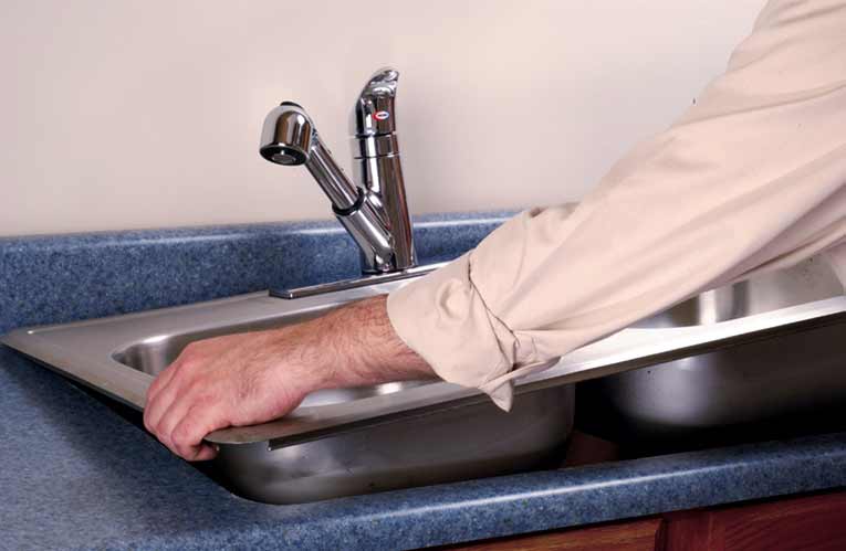 installing a kitchen sink